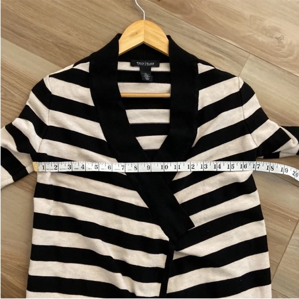 WHBM Open Front Striped Cardigan.